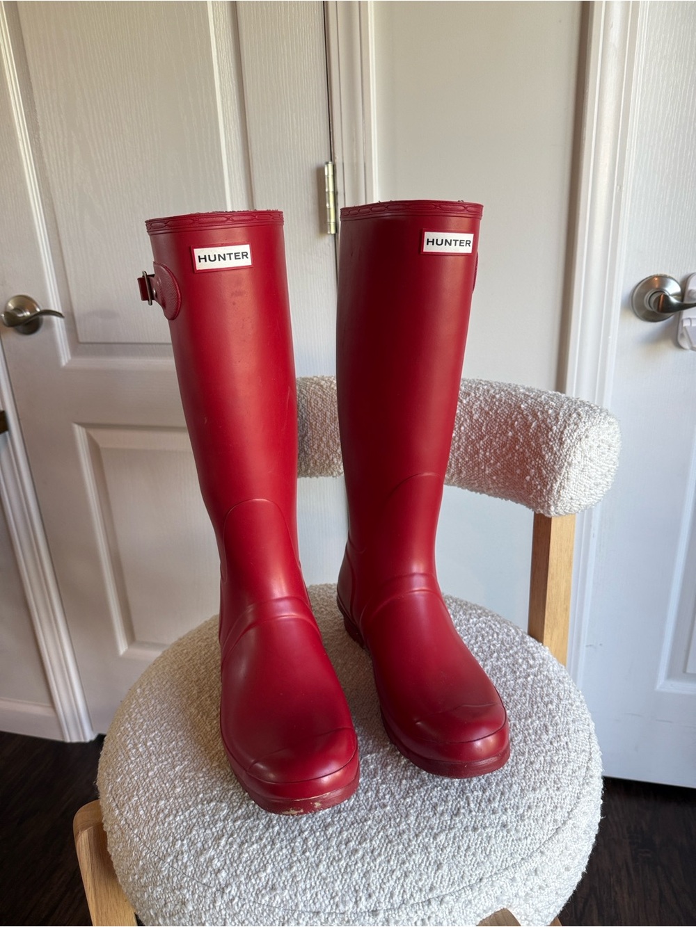 Hunter Women's Tall original Rain Boots in Red